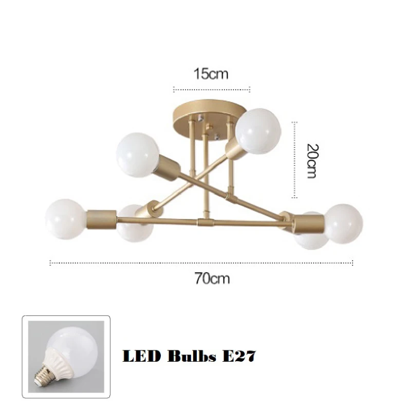 Скандинавский постмодерн светодиодный потолочный Люстра Освещение для гостиной