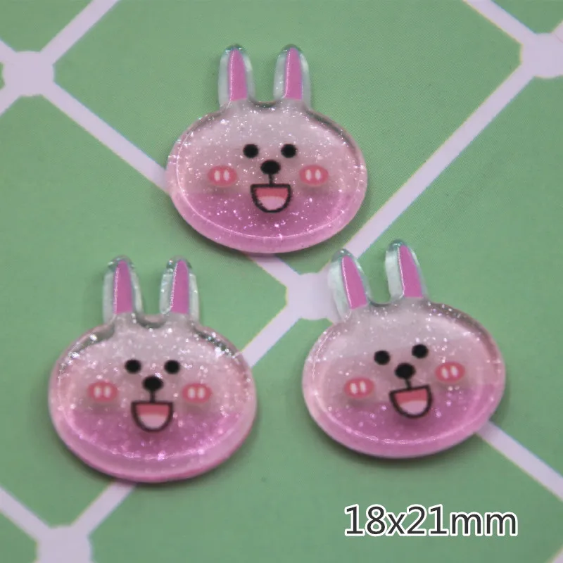 

10pcs Resin Bear/Butterfly/Heart/rabbit/Umbrella/Duck Flat Back Cabochon Art Decoration Charm Craft