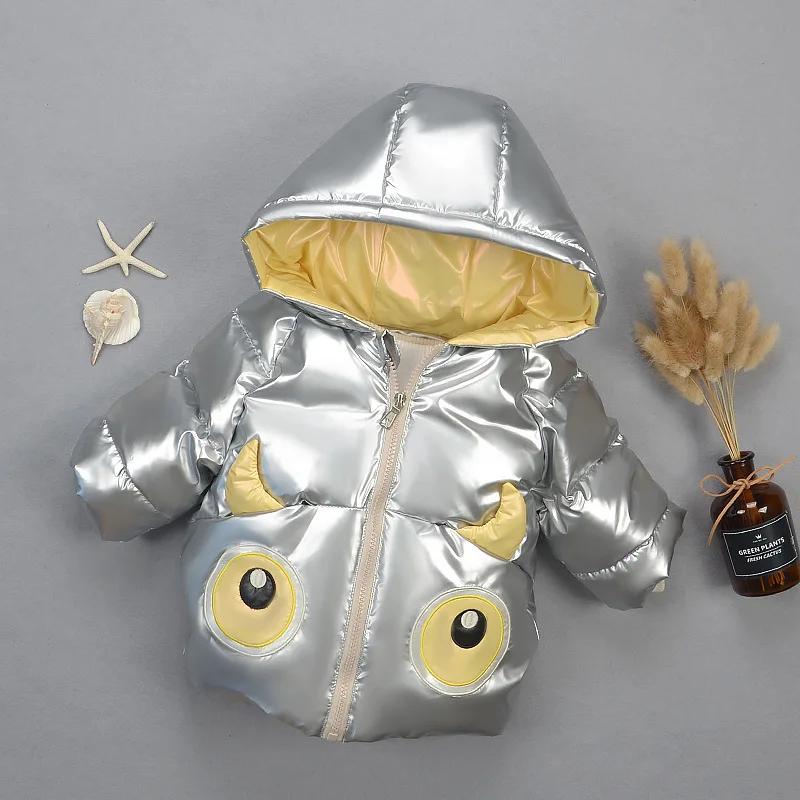 

2020 Детская куртка с рисунком рога для мальчика, детская одежда с капюшоном, хлопковое однотонное зимнее пальто для девочек, костюм для девоч...