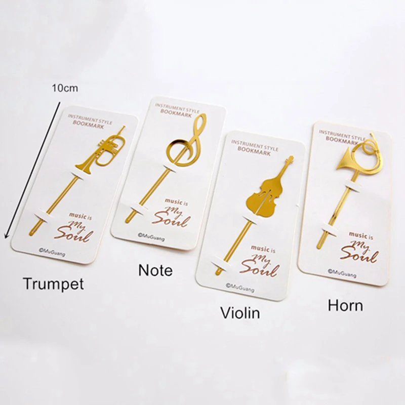 8 Pcs Western Instrument Book Mark Vintage Metal Music Bookmark Trumpet Violin F145 & 4x Chinese Bookmarks Set |