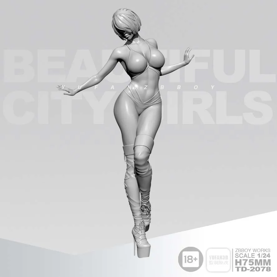 

1/24 Resin Kits fantasy beauty resin Soldier self-assembled TD-2078