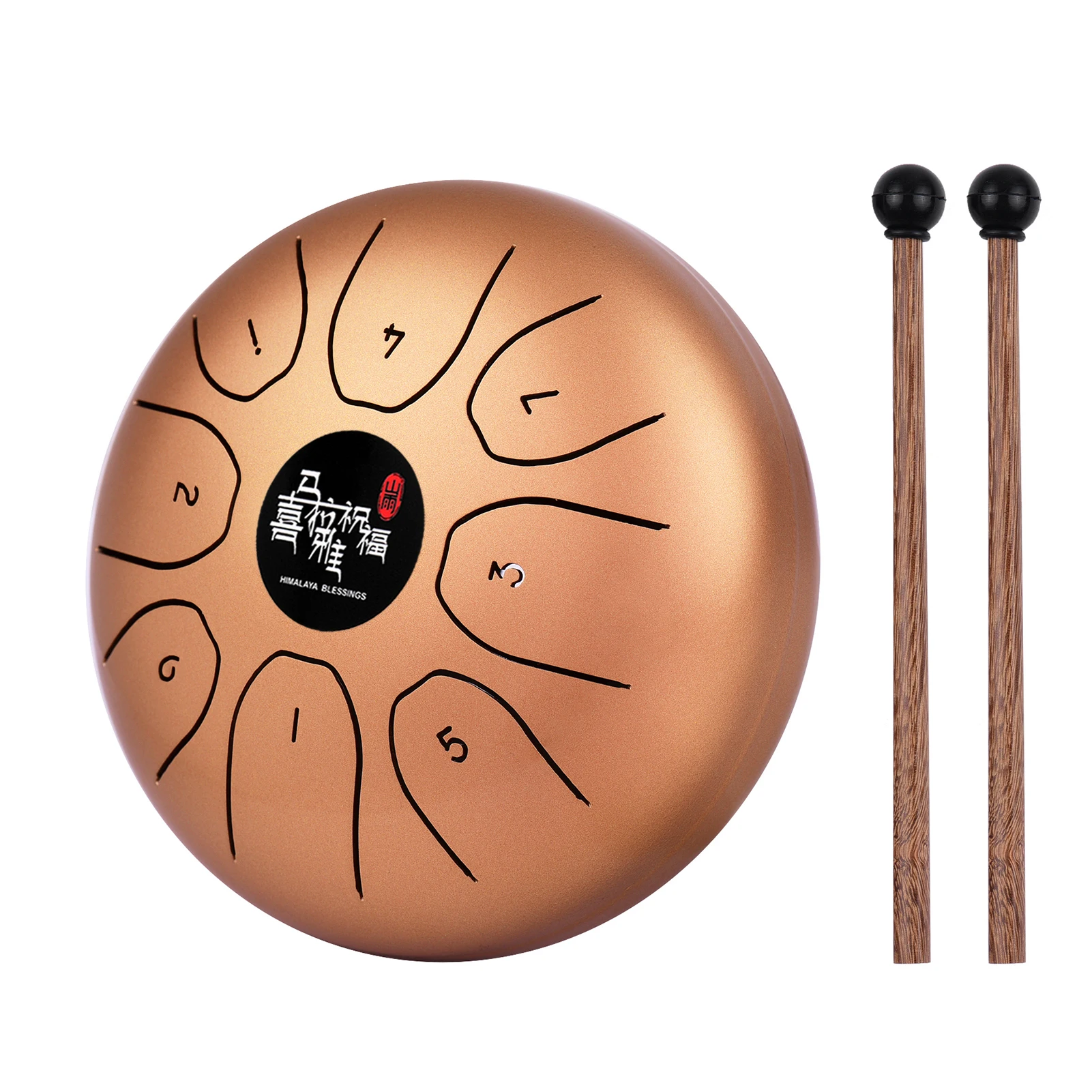 Muslady Steel Tongue Drum 5.5 Inches 8 Notes C Key Tank Percussion Instrument with Drumsticks Carry Bag for Beginners | Спорт и