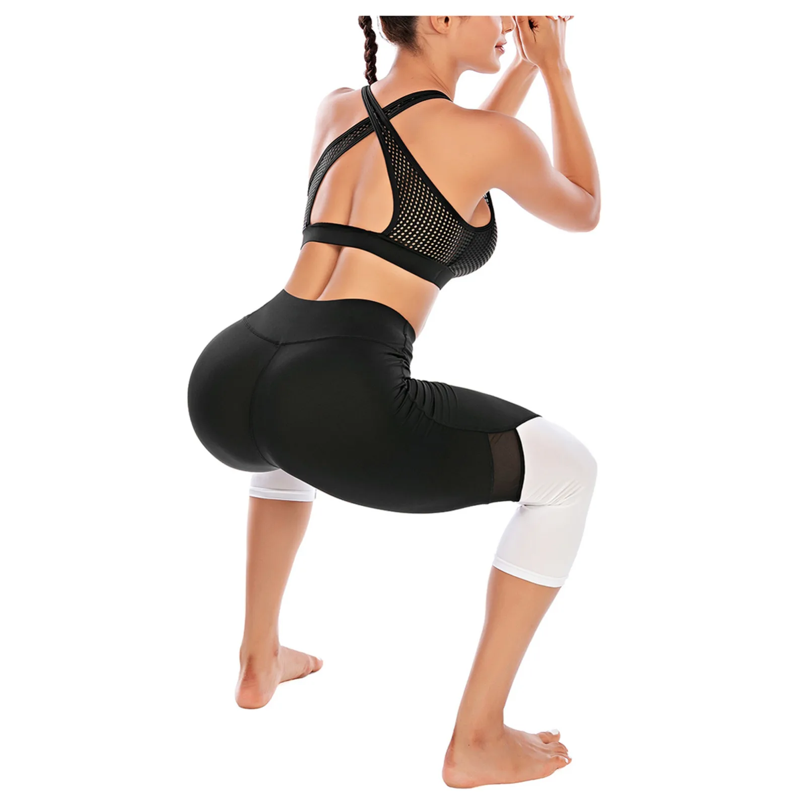 Женская обувь в стиле пэчворк 2021 Leggingsprint джинсовые шорты С завышенной талией