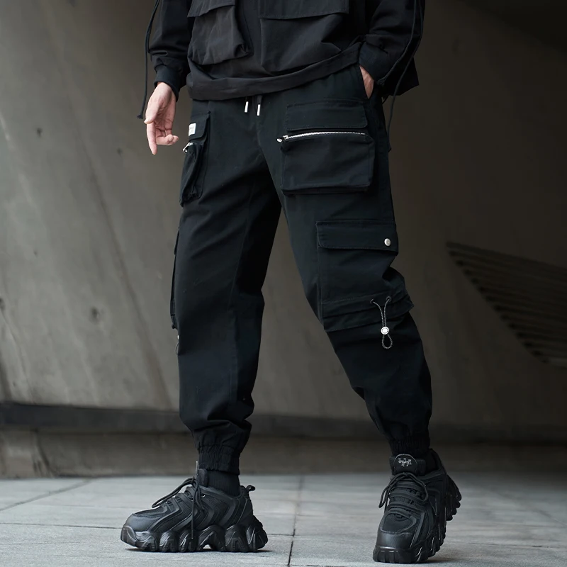 Мужские брюки-карго GlacialWhale, мужские брюки-карго 2021 Techwear, джоггеры с несколькими карманами, хип-хоп, японские уличные брюки, брюки для бега дл...
