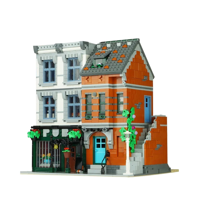 

MOC-53879 10264 City Street Scene Modular Bar Building Blocks Construction Block Modular PubToys for Kids Children Gift