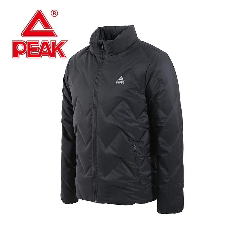 Пик Мужской пуховик тренировочный спортивный пальто полиэстер 80% серая утка