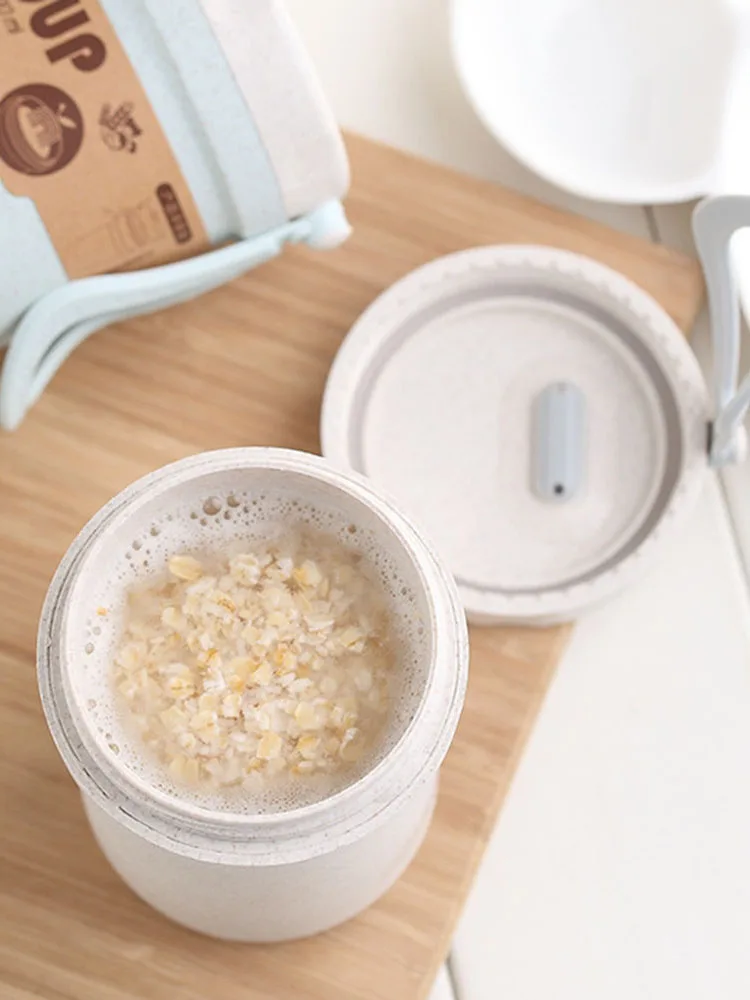 300 мл портативный пшеничный соломенный ланч-бар напиток каша чашка дышащие