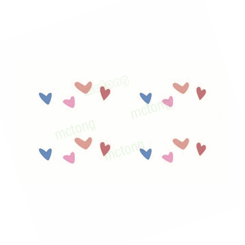 Водонепроницаемый временная татуировка стикер свежий Ins Стиль Цвет сердце