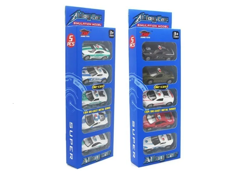 5 шт. 1: 64 детские игрушки модели спортивных автомобилей мини Карманный Автомобиль костюм авто полицейский гоночный автомобиль металлическая модель автомобиля Детские подарки для детей