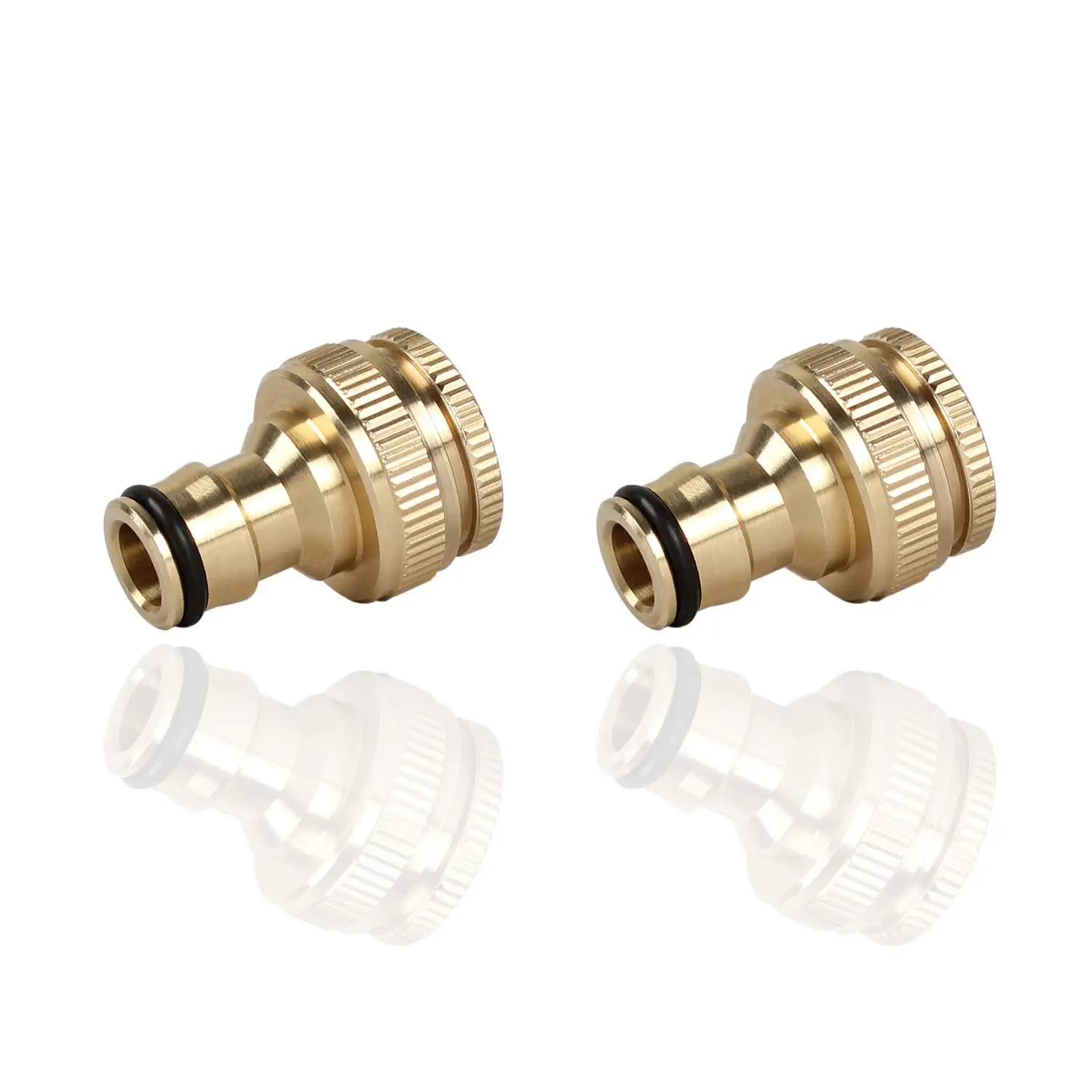 

Brass Faucet Plug Is Used For Threaded Faucet, Universal 1/2 Inch And 3/4 Inch 2 In 1 Female Thread Female Thread Adapter