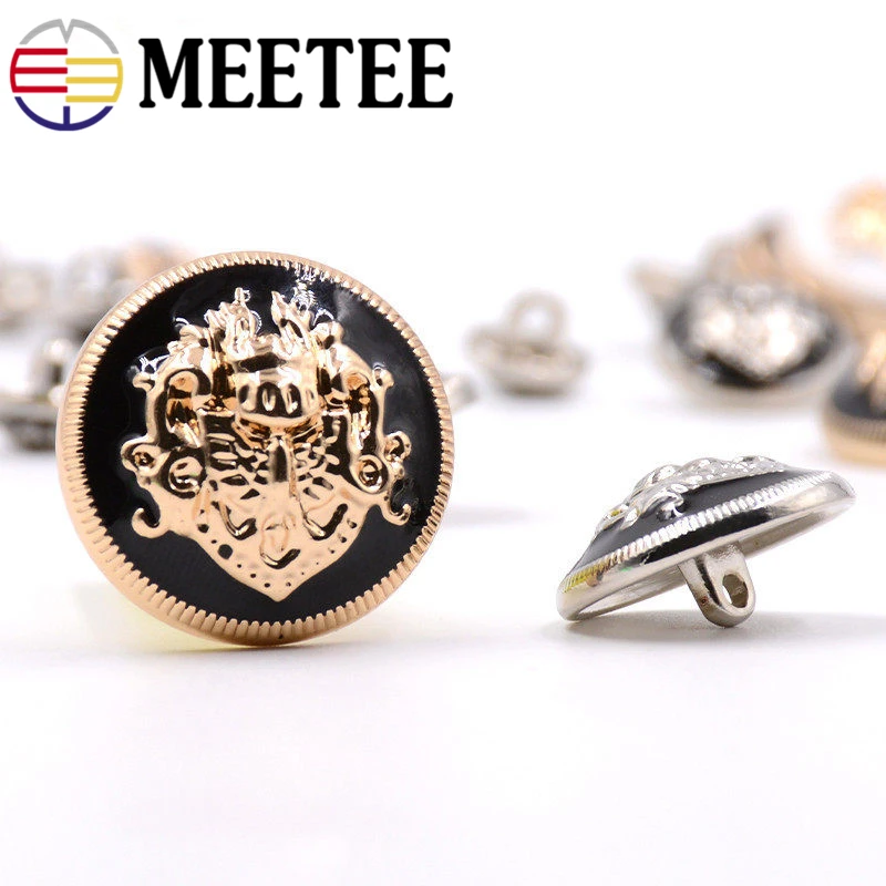 Meetee 10/20 шт 10 28 мм Металлические Кнопки для пальто рубашки куртки декоративные
