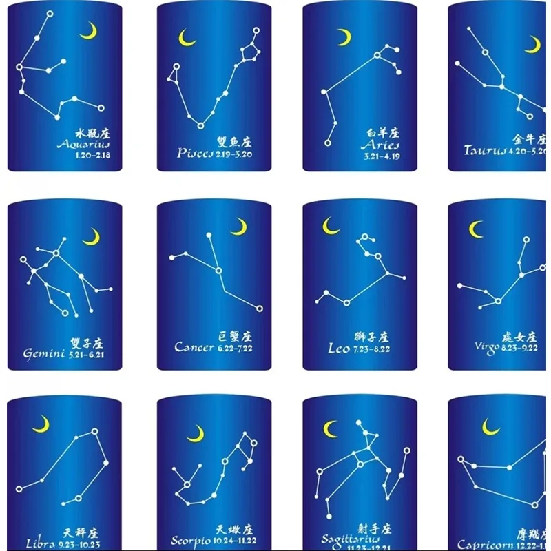 12 созвездия зодиака амулеты циркониевый сплав ожерелье браслет женщин розовое