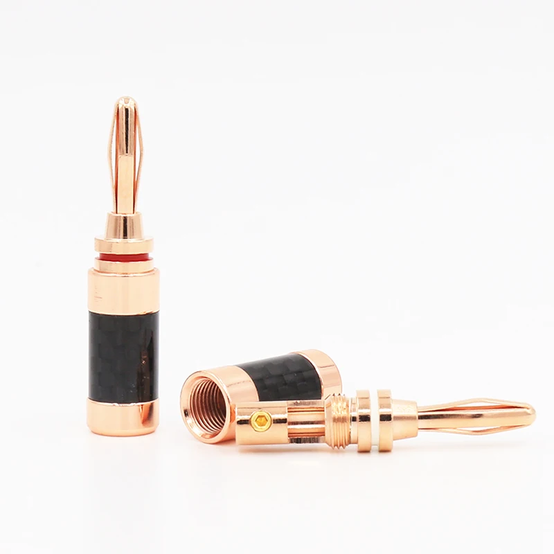 Банановый разъем calble speaker series для carbor fiber Rose gold plated|Электрические вилки| |