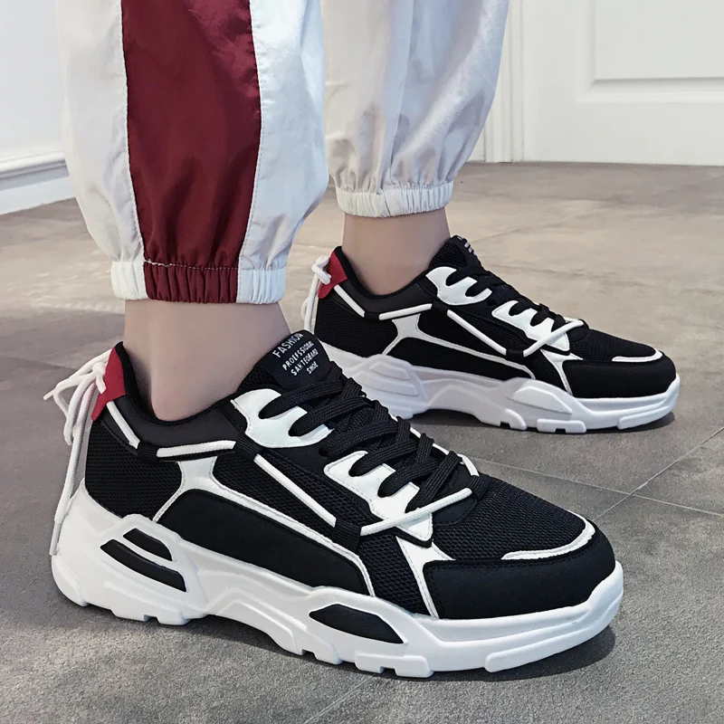 Мужская обувь для бега спортивные кроссовки с толстой подошвой увеличивают рост