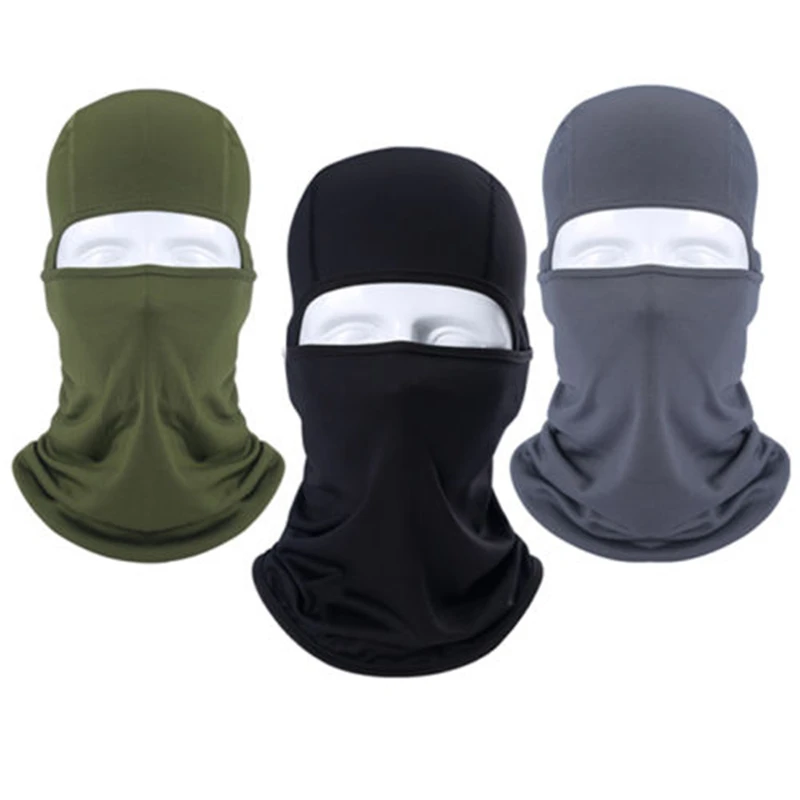 Прямая поставка Модный черный Балаклава Шарф под шлем Зимний теплый армейский