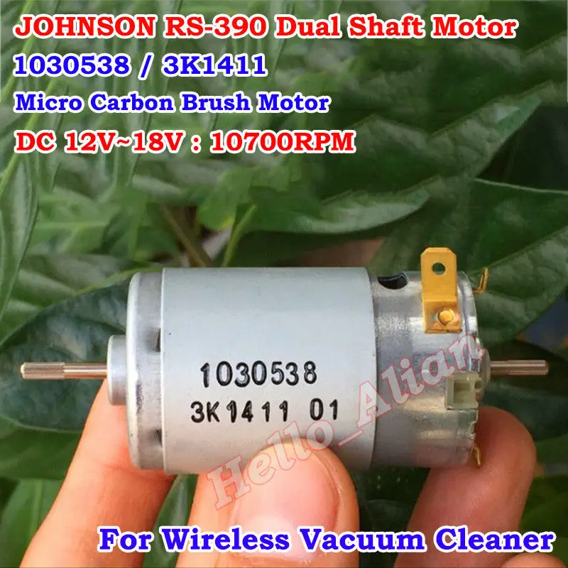 

JOHNSON RS-390 DC 12V~18V 10700RPM High Speed Double Shaft Carbon Brush DC Motor
