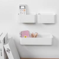 plastic storage box desktop organizer container personal office holder wall mounted shelf for home kitchen bathroom living room