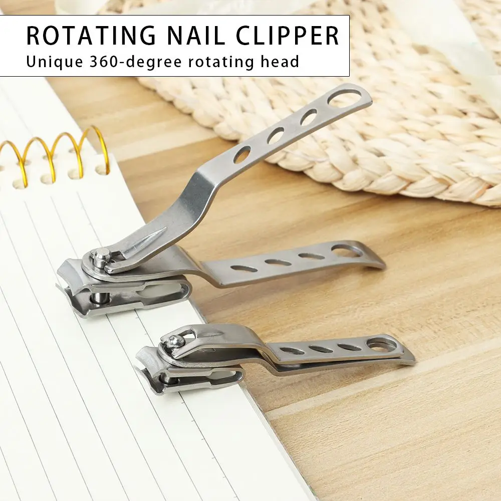 

Hot Stainless Steel Nail File Manicure Pedicure Tool Rotating nail clippers Nail Toe Clipper Cutter Trimmer