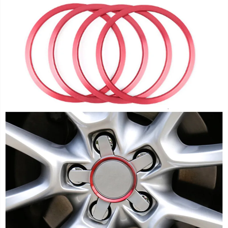

4pcs/Set Car Styling Aluminum Alloy Wheel Hub Cover Decorative Circle Trim For Audi A3 A4l A6L Q3 Q5 A5 Car Accessories