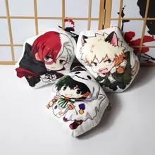 My Hero Academia plush dolls Anime Izuku Bakugou Todoroki Halloween cosplay toys mini bag pendants 24cm gift