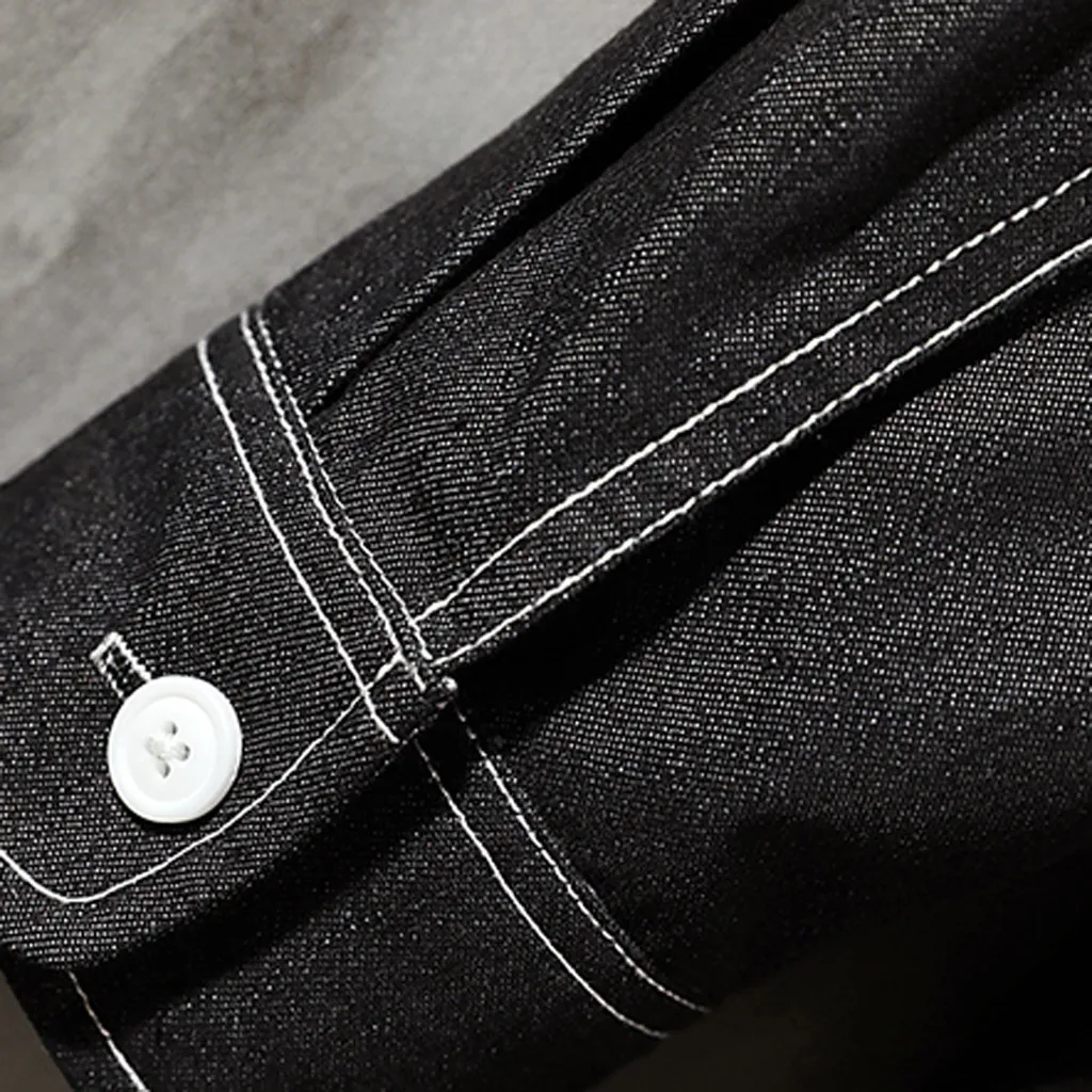 KLV мужские рубашки с длинным рукавом полиэстер туника мужская повседневная