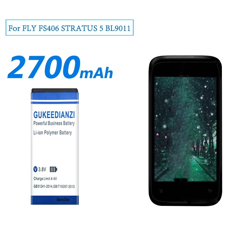 

GUKEEDIANZI Mobile Phone Battery BL9011 For FLY FS406 STRATUS 5 BL9011 BL 9011 2700mAh High Quality Replacement Batteries