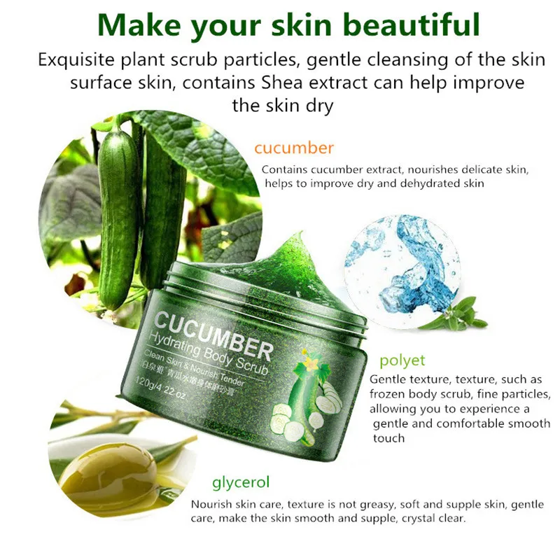 

Cucumber Skin Beautiful White Skin Peels Facial Scrub Face Cleanser Cleansing Cream