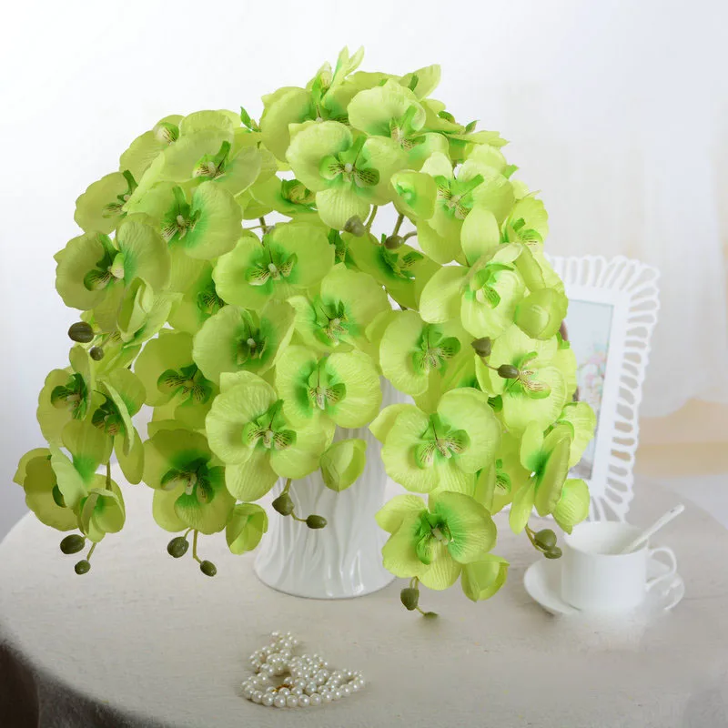 Модные Орхидея искусственные цветы DIY имитация бабочка шелк букет цветов