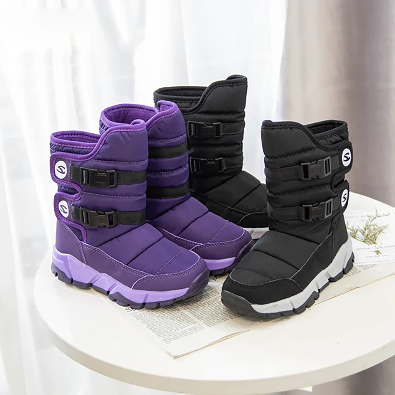 Зимняя обувь Dolakids детские ботинки для девочек и мальчиков теплая плюшевая