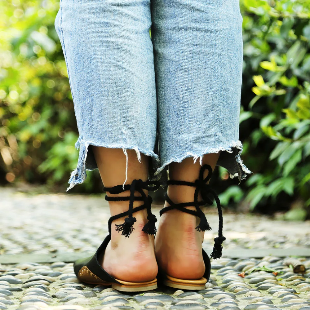 

Shoes Women Ankle Strap Sandals Comfy Flat Sole Sandal For Women Shoes Sandalias Mujer Summer Chaussures Femme Slipper Dual Use