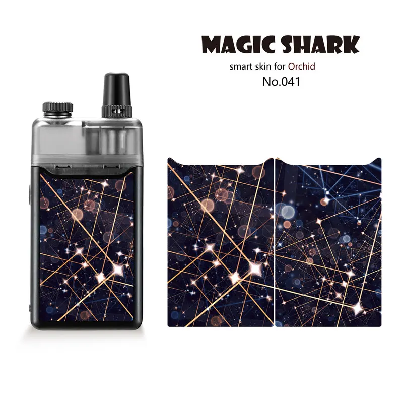 

Leopard Skull Star Triangle Full Waterproof Stereo Cover Wrap Skin Film Case Sticker for Orchid Vape Kit