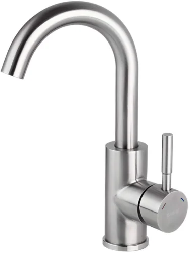 

Basin Faucets Stainless Steel Bathroom Rotate Single Handle Water Mixer Taps Bathroom Kitchen Faucet Accessories Silver Premium