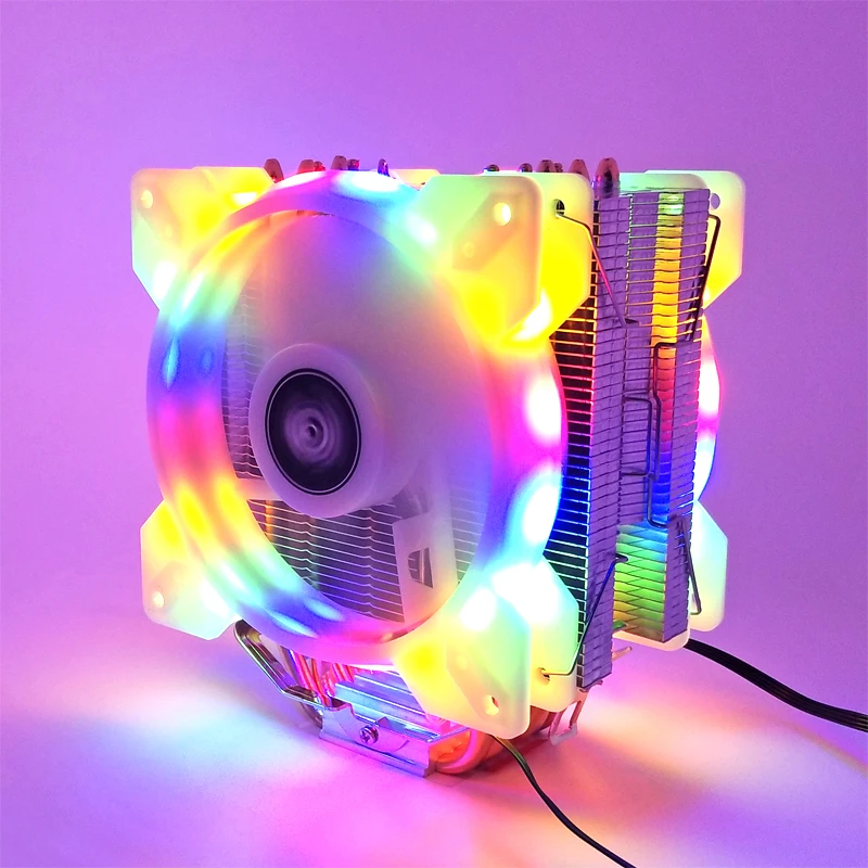 Снеговик 6 тепловых трубок кулер ЦП RGB 120 мм ШИМ 4Pin для Intel LGA775 1150 1151 1155 1366 AMD AM2 AM3 AM4 Вентилятор охлаждения процессора ПК тихий