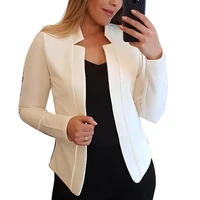 womens blazers jacket suit plus size all match polyester business jacket for office ladies elegant casual short suits cardigan