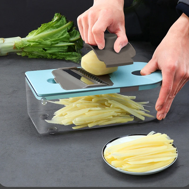 HIFAUR 10 IN 1 Vegetable Cutter Slicer Fruit Potato Peeler Carrot Cheese Grater Kitchen Accessories | Дом и сад
