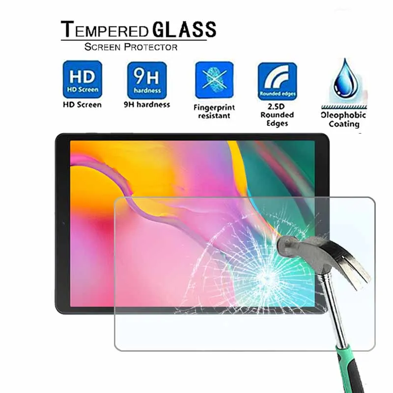 

2 PCS For Samsung Galaxy Tab A 10.1 (2019) T510 - 9H Premium Tablet Tempered Glass Screen Protector Film Protector Guard Cover