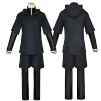 wholesale japanese anime tokyo ghoul kaneki ken black cosplay costume hoodie 3d printed sweater leather full outfit