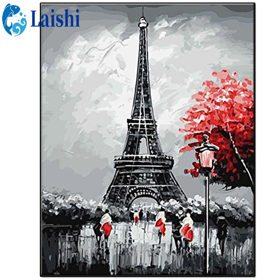 

5D Diy Graffiti, Eiffel Tower Diamond Painting Full Square/Round Diamond Embroidery Mosaic Kit HD Quality Handmade Products