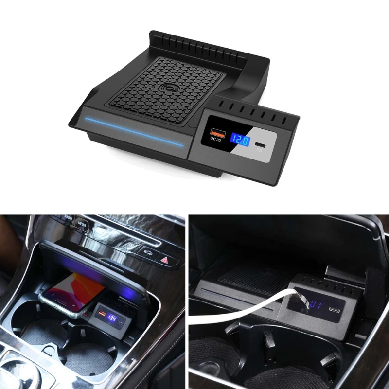 

15W Wireless Car Charger for GLC16-20 C Class GLC Accessories Adapter Charging Y98C