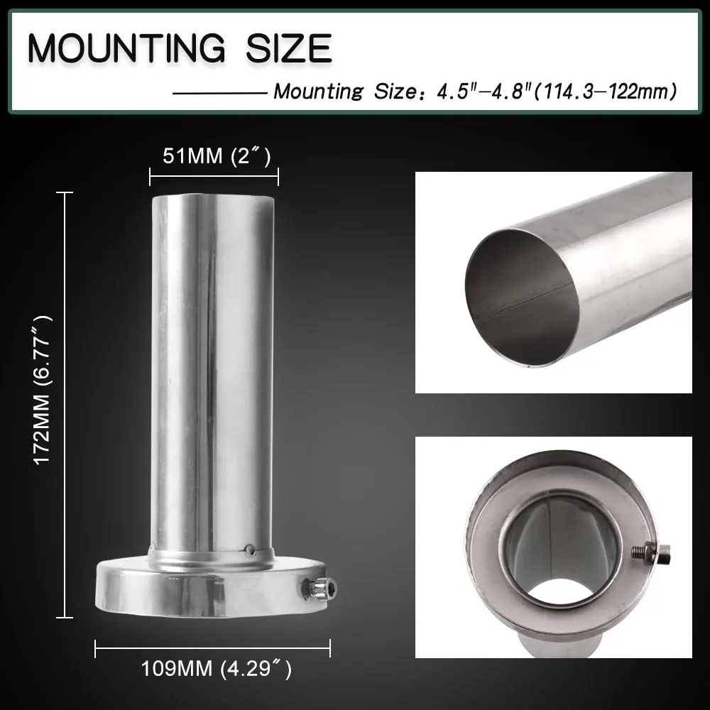 Глушитель выхлопной трубы глушитель из нержавеющей стали круглый наконечник 85