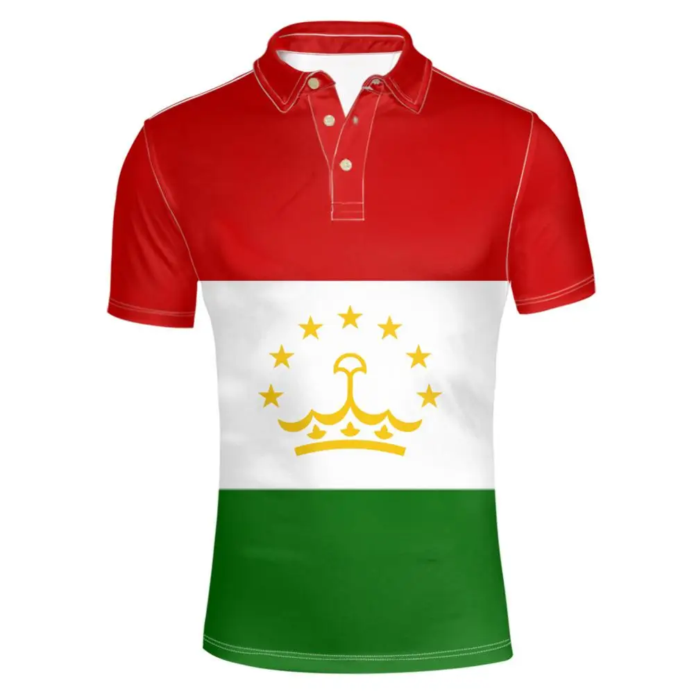 

TAJIKISTAN youth diy free custom made name number tjk Polo shirt nation flag tj tajik country college print photo text clothing