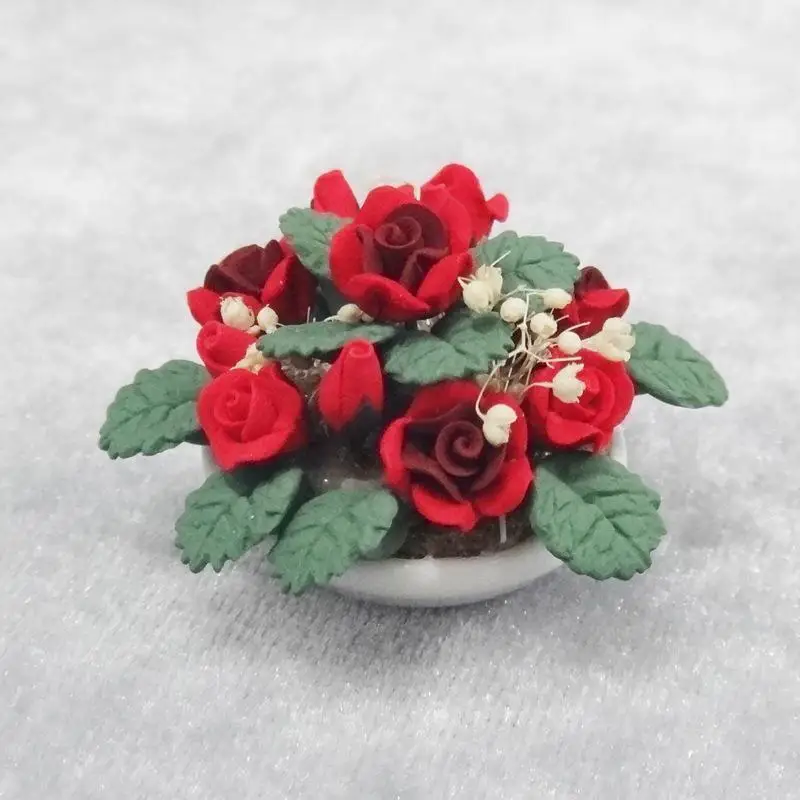 Искусственные растения миниатюрные ручной работы модель глиняный завод цветок