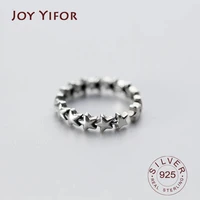real 925 sterling silver vintage star ring for fashion women cute fine jewelry 2019 minimalist accessories gift