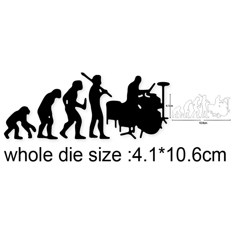 

Evolution Playing Drums Kit Metal Cutting Dies Stencils Diy Scrapbooking dies Card Paper Embossing Dies Cut Craft Dies New 2020