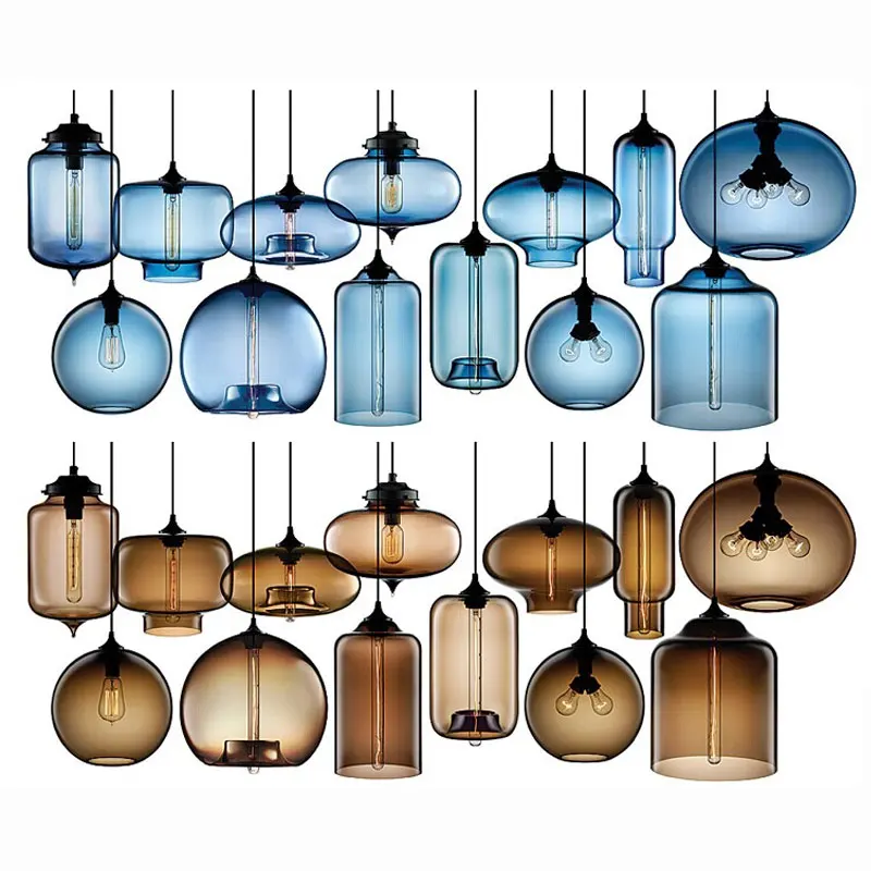 Витражный подвесной светильник для кафе современная светодиодная лампа в стиле