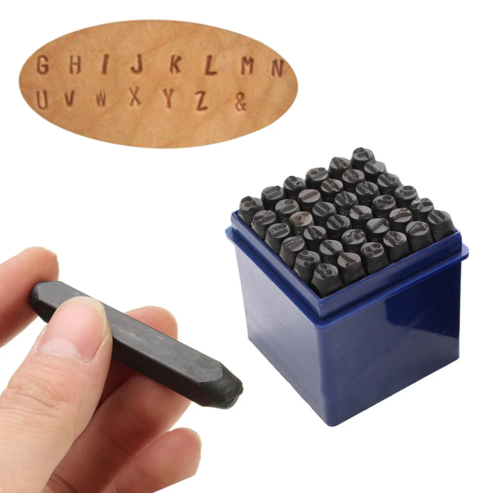 36 шт 6 мм письмо печатка с номерами набор пробойников стальной резак кожа штамп