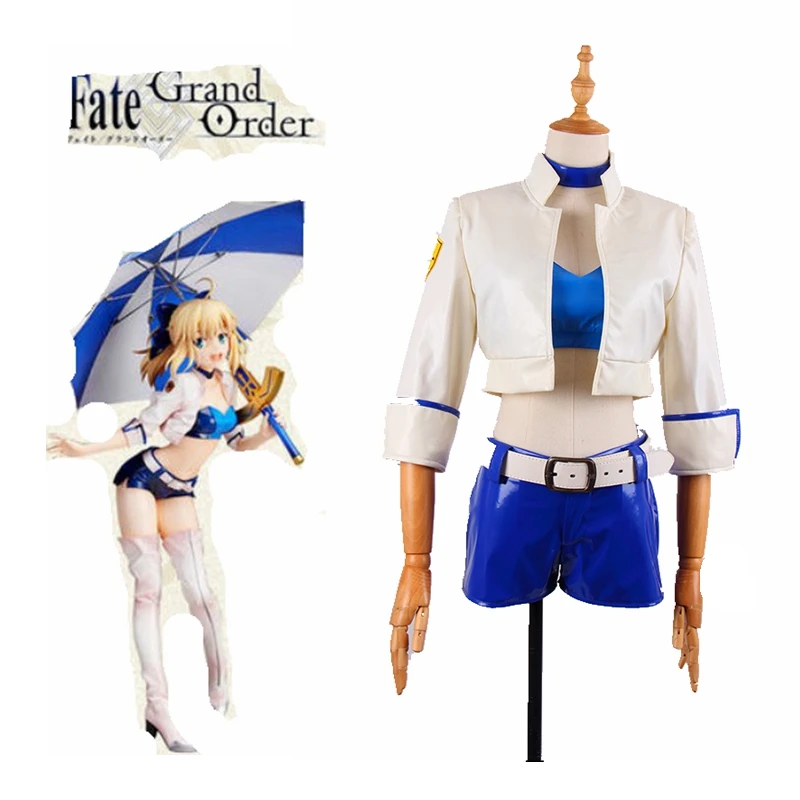 Комплект костюмов для косплея High Q унисекс из аниме Fate moon racing.ver saber|Костюмы аниме| |