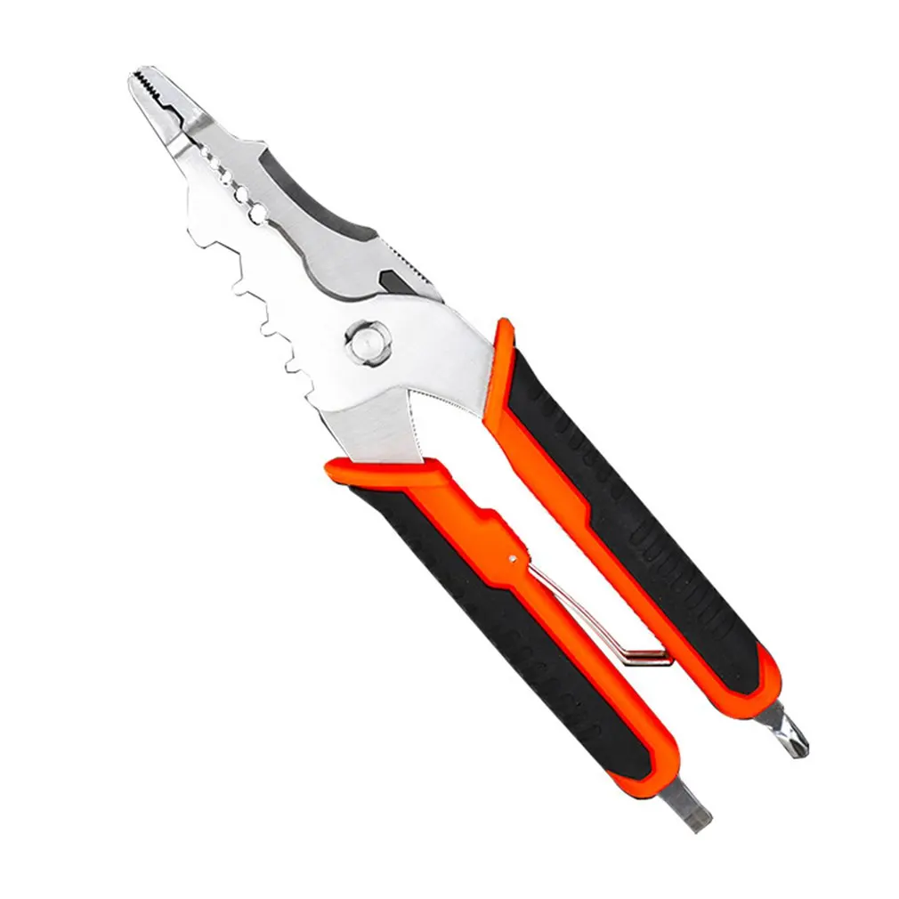 

Multifunctional Electrician Plier Crimping Plier Crimpper Wire Stripper Cable Cutter Snaps Ring Terminal Crimping Hand Tool