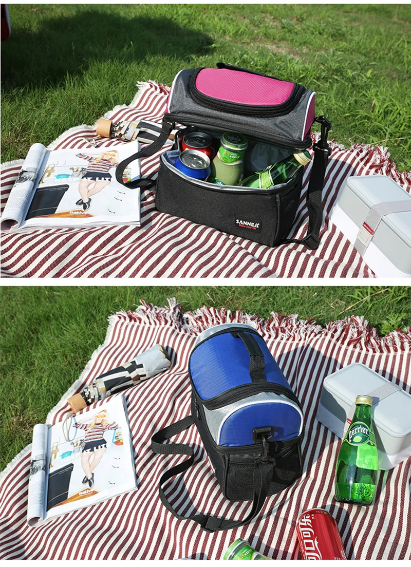 Двухслойная сумка для ланча изотермическая Термосумка детей школьная еды бенто