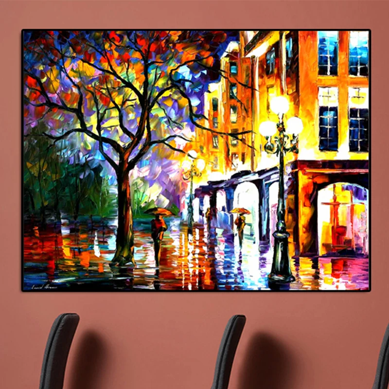 100% уличная ручная роспись вид искусство рисовать картину маслом на холсте Wall Art